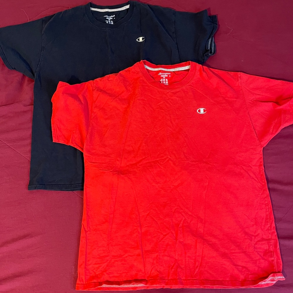 Champion shirt 2 pack (Red and Blue)